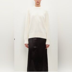 Loulou Studio Canillo Cream Crewneck Sweater